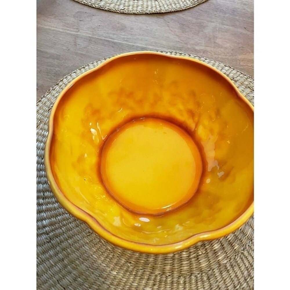 Fall Acorn, Pine Orange Ceramic Bowl - Picture 4 of 8
